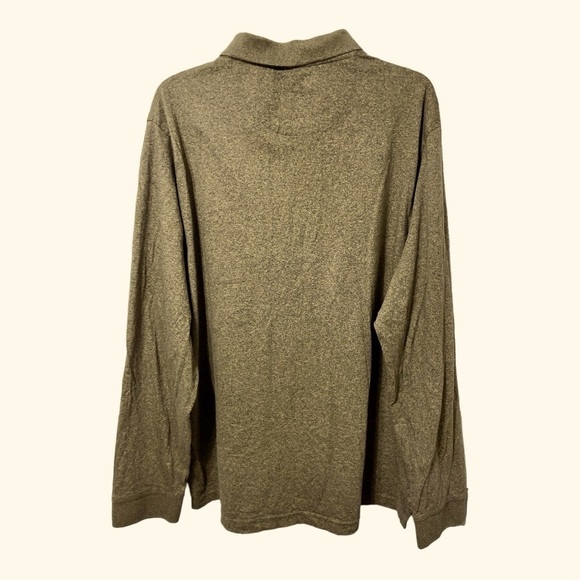 Tasso Elba Polo Shirt Men's Extra Large Brown Long Sleeve Knit - Picture 3 of 10